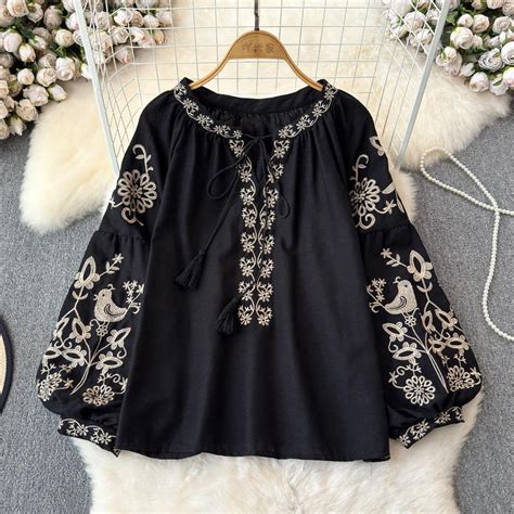 Buy Teo Embroidered Summer Top In Black Online In India On Alamode