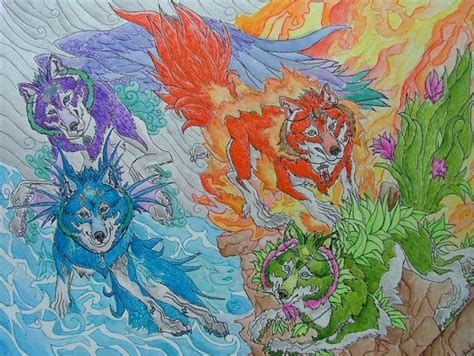 Image result for Drawing of Elements Wolves