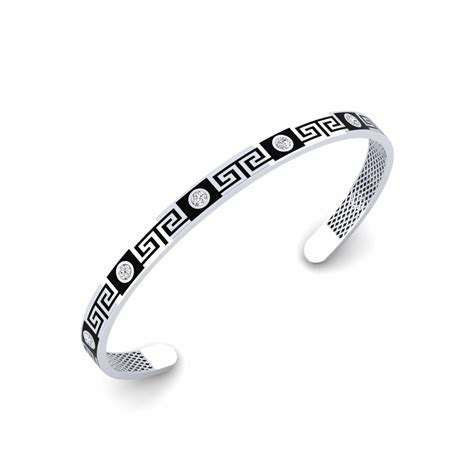 Order Men's Bracelet Rime in Round cut 0.56 Carat White Silver Diamond ...