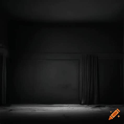 Minimalist empty dark room on Craiyon