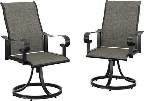 Amazon.com : GarveeLife Patio Swivel Chairs Set of 2, Outdoor Swivel ...
