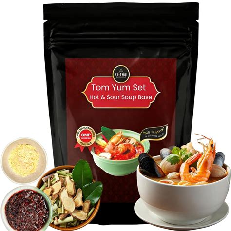 Amazon.com : 3 Packs - Thai Tom Yum Set 1.6 oz - Hot & Sour Soup Base ...