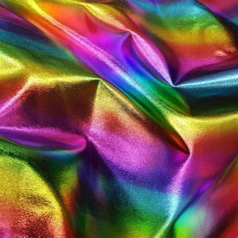 Buy RAINBOW STRIPE Metallic Lycra Spandex 4 Way Stretch Fabric 60 DANCE ...