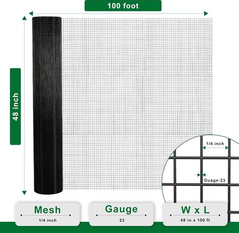 MeshFort Hardware Cloth Black 1/4 inch 48 x 100 ft 23 Gauge India | Ubuy