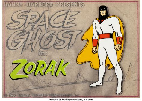 Space Ghost "Zorak" Main Title Cel, Drawing, and Ephemera | Lot #16005 ...