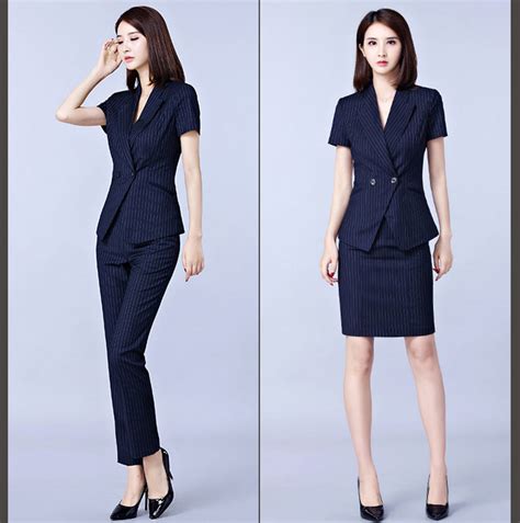 蓝色条纹半袖西装定制-深圳市曼儒仕高级制服有限公司
