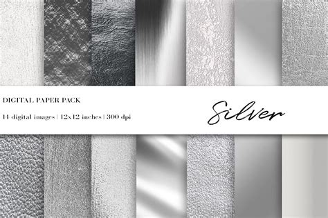 Silver Digital Paper, Silver Textures (98715) | Backgrounds | Design ...