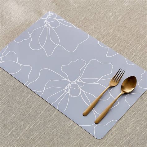 Buy Meadows Theme Set of 6 PVC Floral Print Placemats from Home Centre ...