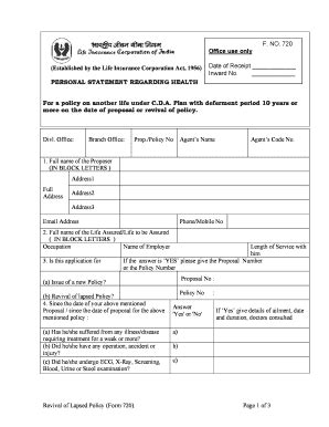 Lic Form No 700 Pdf In Hindi - Fill Online, Printable, Fillable, Blank ...
