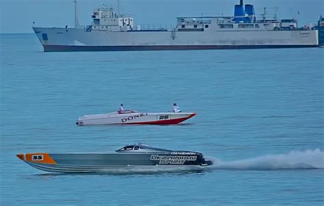 Wallpaper speed, boats, race for mobile and desktop, section спорт ...