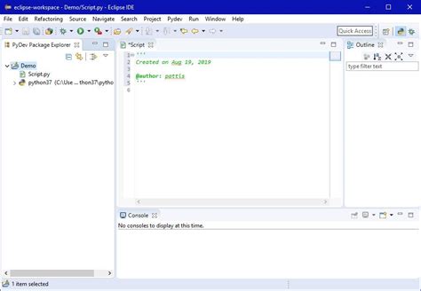 Eclipse IDE for Python 的图像结果