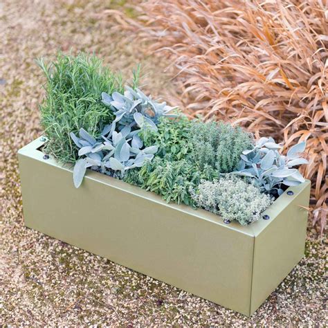 Metal Trough Planters Heritage Green - Harrod Horticultural