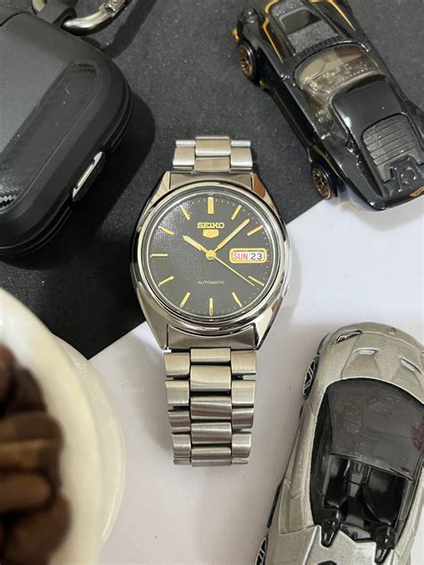 Seiko Black Textured Dial with Glass Back (Pre Owned) - #W07 ...