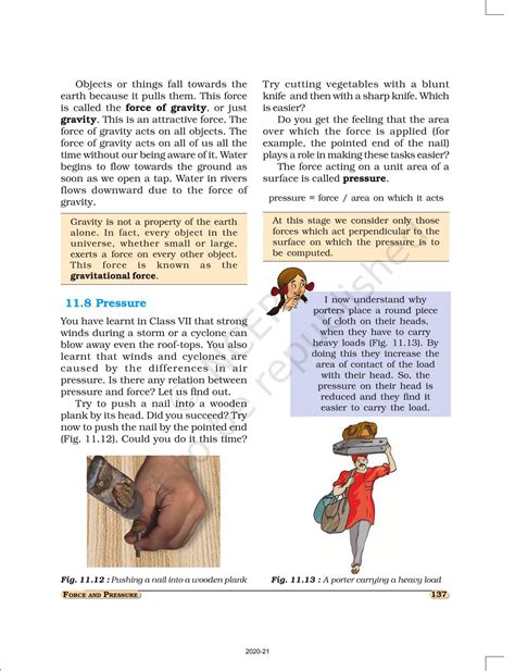Force And Pressure - NCERT Book of Class 8 Science