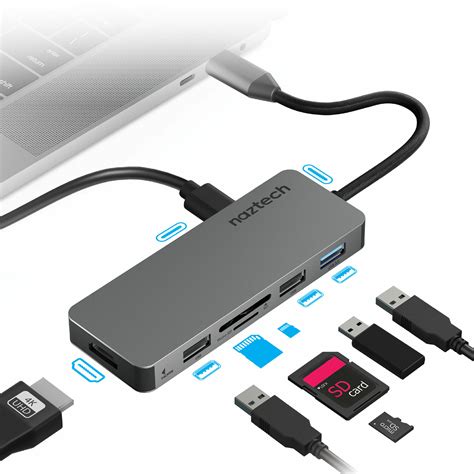 MaxDrive 7 Universal USB-C Adapter Hub - Naztech USB-C Hubs - Touch of ...