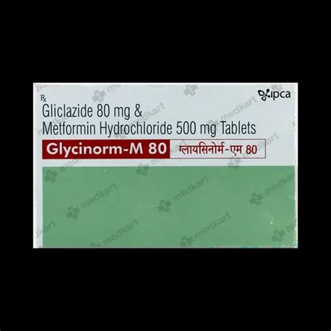 GLYCINORM M 80MG TABLET 15'S Price, Uses, Side Effects & Substitutes ...