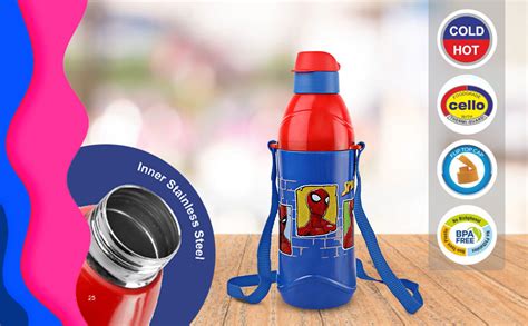 Cello Puro Steel-X Kids Zee 600 | Water Bottle with Inner Steel and ...