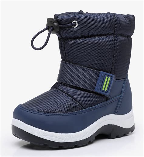 Apakowa Kids Boys Girls Snow Boots Waterproof Warm Winter Boots Slip ...