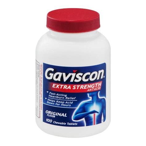 Buy 5 Pack Gaviscon Extra Strength Chewable Antacid Tabs, Original ...