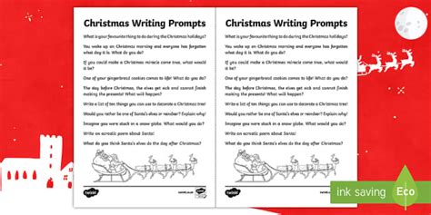 Christmas Writing Prompts (teacher made) - Twinkl