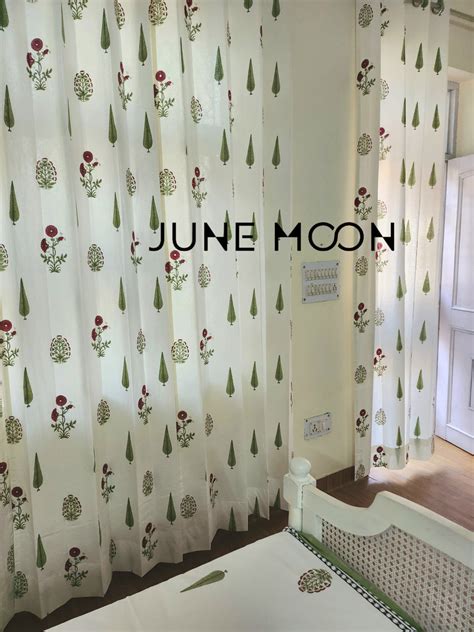 Rare Ruby - Block Printed Curtains – June Moon