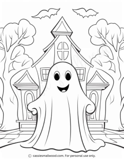 Ghost Coloring Pages Preschool