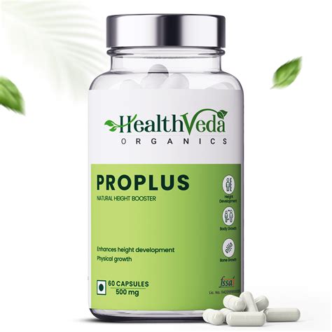 Health Veda Organics ProPlus Capsules 500mg for Good Height & Great Pe