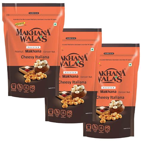 Makhanawala’s Roasted & Flavoured Makhana (Foxnuts)/ Gorgon nut |Gluten ...