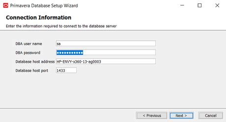 Primavera Database Setup Wizard 的图像结果