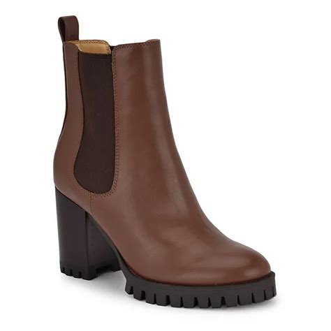 Nine West Kort Women's Lug-Sole Block Heel Chelsea Boots
