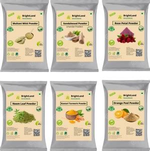 Brightland multani mitti, Sandalwood, orange ,Rose , Neem , kasturi ...