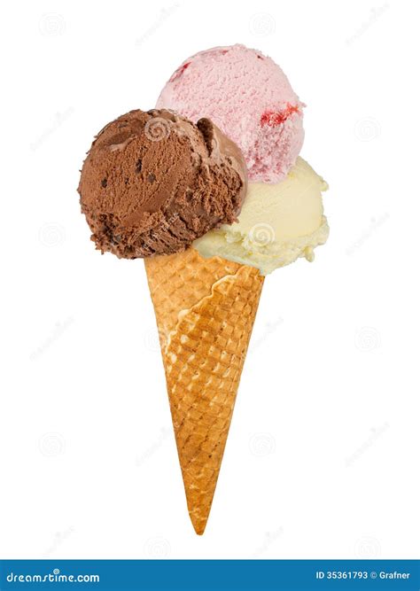 Ice cream in cone stock image. Image of llchen, dish - 35361793
