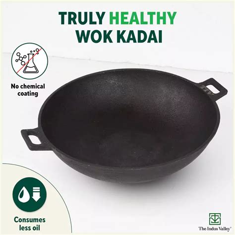 Buy Cast Iron Chinese Wok Kadai Online at Best Price in India – The ...