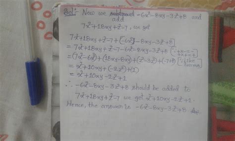 [tex]what \: should \: we \: added \: to \: 7 {x}^{2} + 18xy + {z}^{2 ...