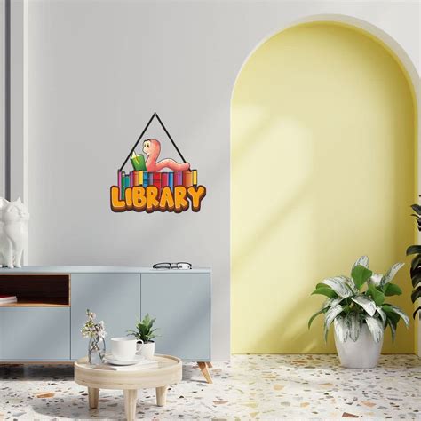 CVANU Library MDF Wall Hanging Board for Wall Decoration_Size(9inch X ...