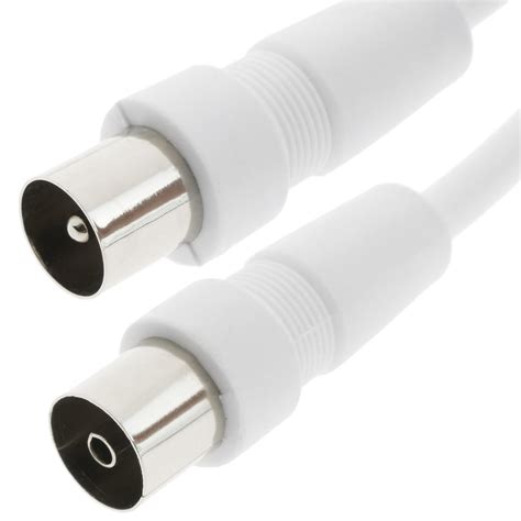 Cable Coaxial para antena de TV 75 Ohms de color blanco de 5 m | Leroy ...