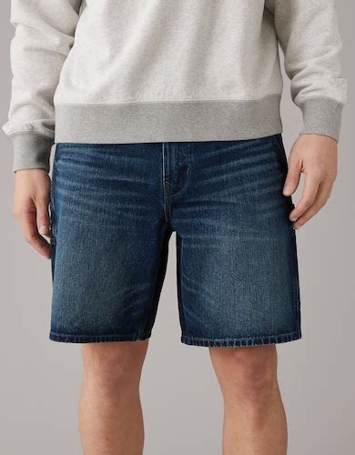 Buy American Eagle Men Blue 9 Denim Carpenter Short Online - 39966788