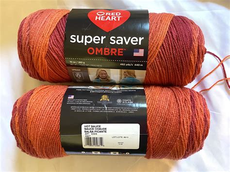 Hot Sauce Yarn New Color Red Heart Super Saver Ombre Yarn - Etsy ...