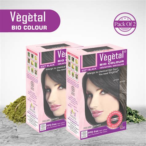Vegetal Bio Colour Soft Black - PPD and Ammonia Free Hair Colour |150g ...