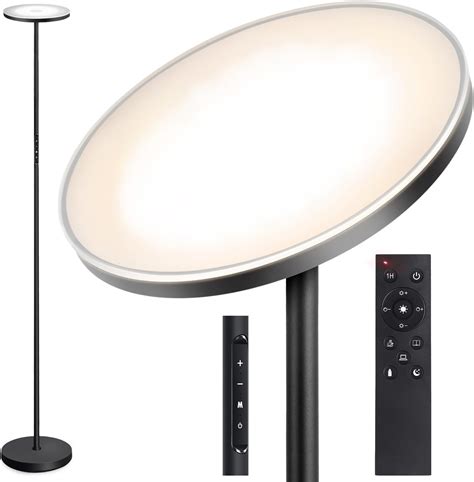 Dullas Uplight Floor Lamp, 30W 2800K-7000K LED Standing Uplighter Floor ...