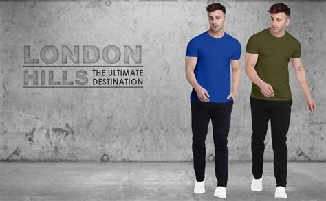 Buy London Hills Men Regular Fit T-Shirt | T-Shirt for Men | Plain T ...