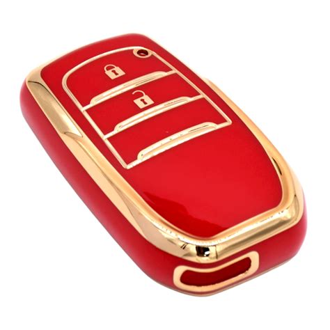 KMH TPU Gold Car Smart Key Cover Compatible for Toyota Innova Crysta 2 ...