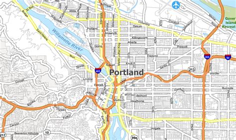 Portland Oregon Map - GIS Geography