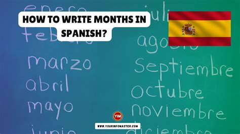 Spanish Months Chart
