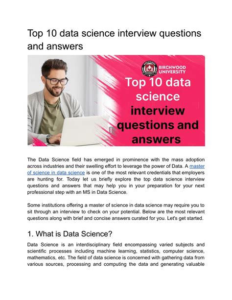 Data Science Interview Questions and Answers 的图像结果