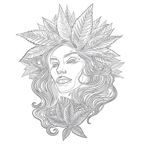 Weed Coloring Pages For Adults Printable