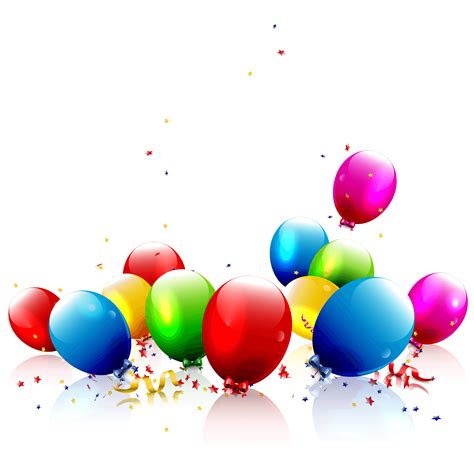 Colorful Party Balloons PNG Transparent Image