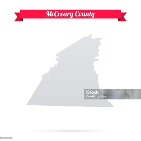 Mccreary County Kentucky Map On White Background With Red Banner Stock ...