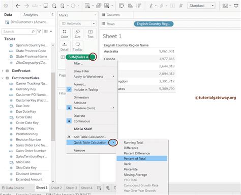 Image result for Tableau Percentage Calculation