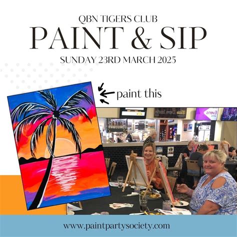 Paint and Sip at the Queanbeyan Tigers Club - Summer Edition Tickets ...